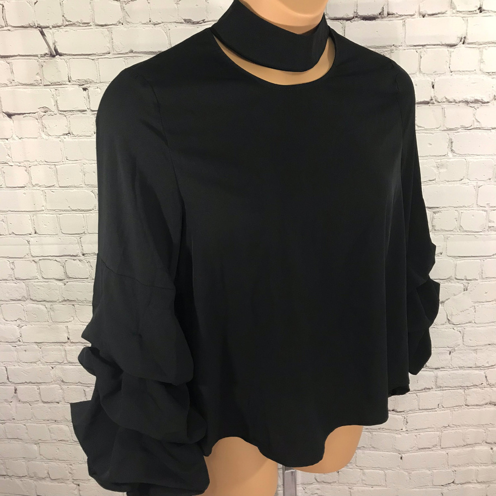 Loveriche Black Long Sleeve Blouse Size L - Picture 3 of 8